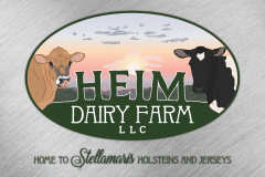 Custom logo by GCD on sign - Heim Dairy