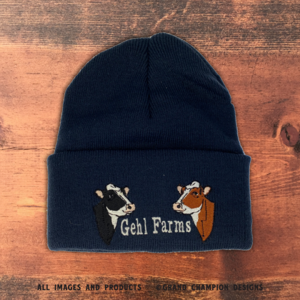 Two or More Breeds - Embroidered Dairy Breed Knit Caps