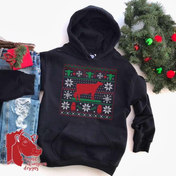 Happy Cowlidays Sweater Shirt-Sweatshirt-Hoodie - Image 2