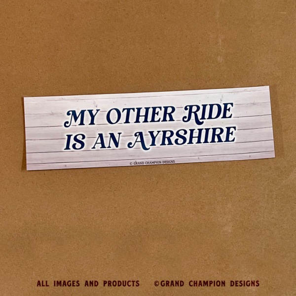 "My Other Ride" Dairy Breed Bumper Sticker - Image 7